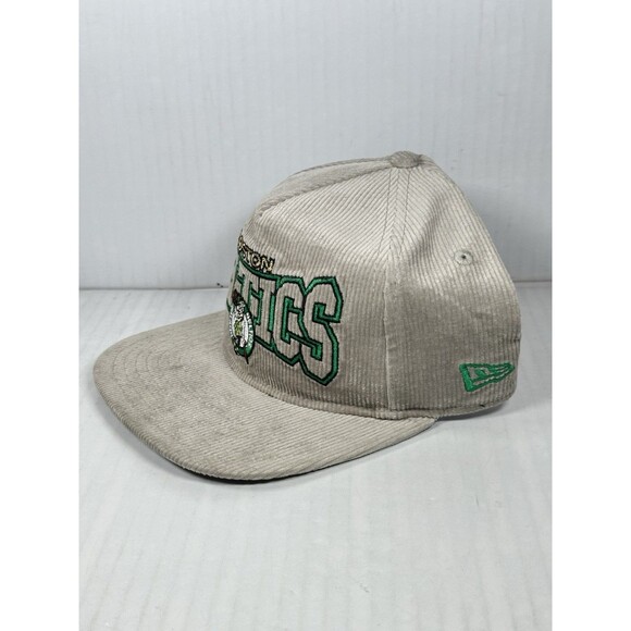 New Era Boston Celtics Corduroy The Golfer Snapback Hat Cap Adjustable Gray NWT - Picture 2 of 5